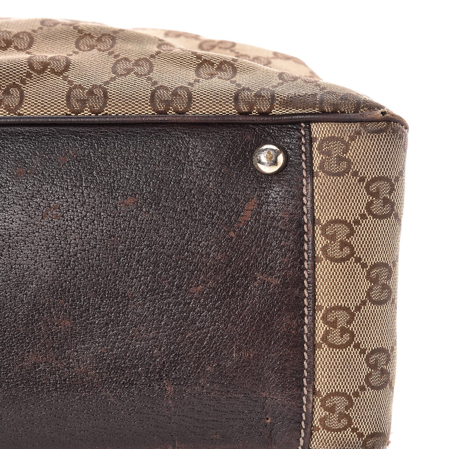 Gucci Monogram Web Tote Brown 22 of 27