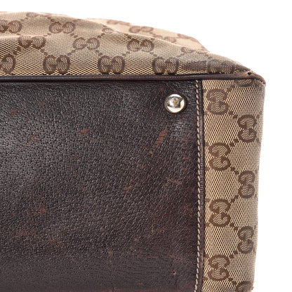 Gucci Monogram Web Tote Brown 22 of 27