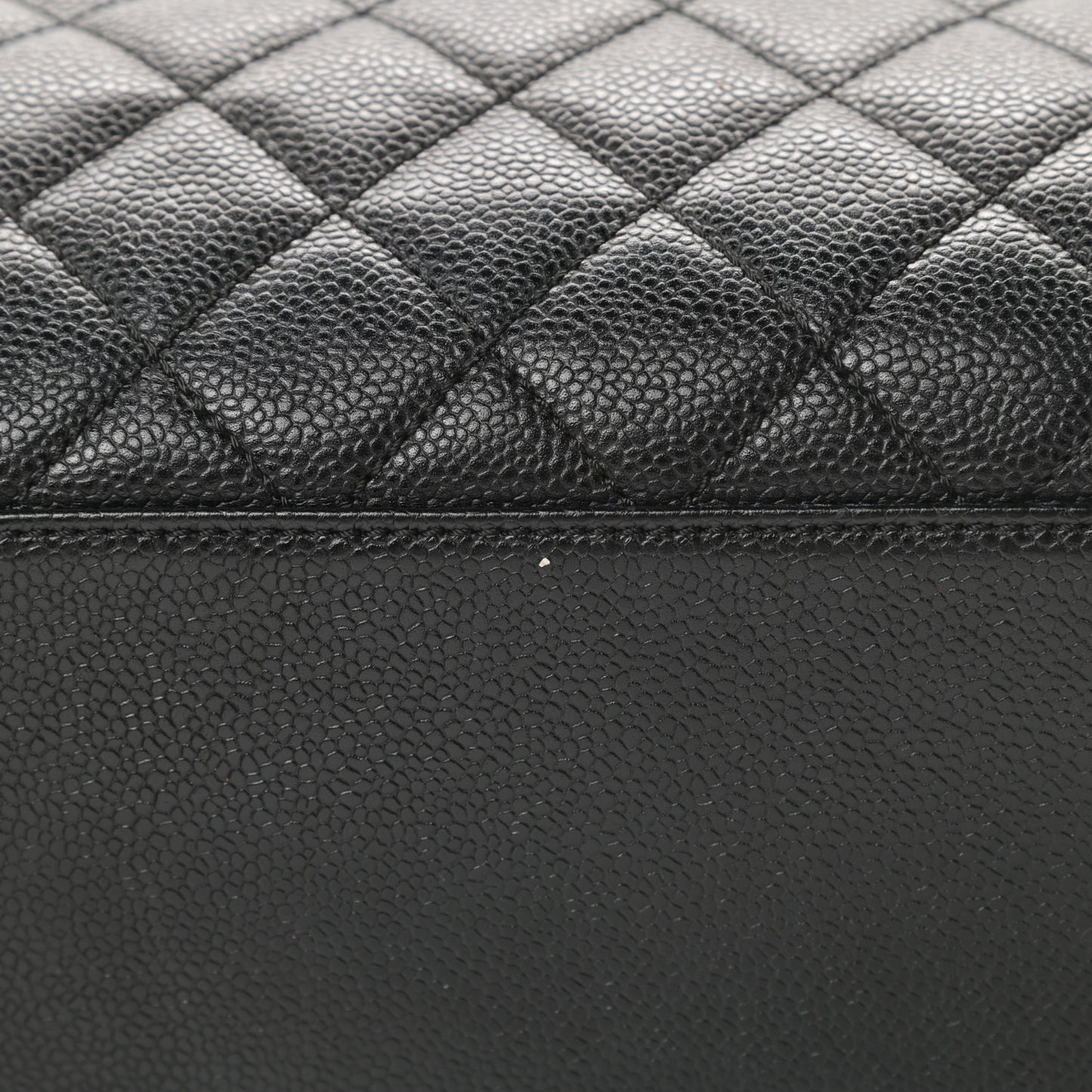 Caviar Quilted Bowler Black