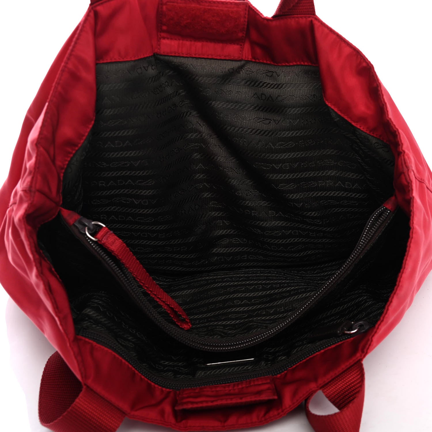Prada Tessuto Nylon Tote Rosso 4 of 4