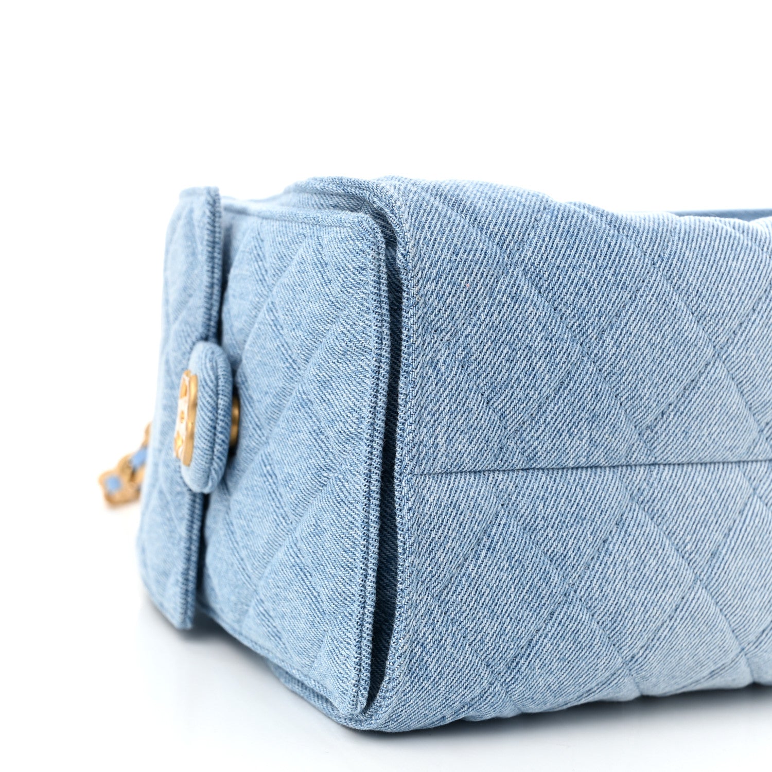 Chanel Washed Denim Quilted Small Chanel 25 Handbag Blue 9 of 11