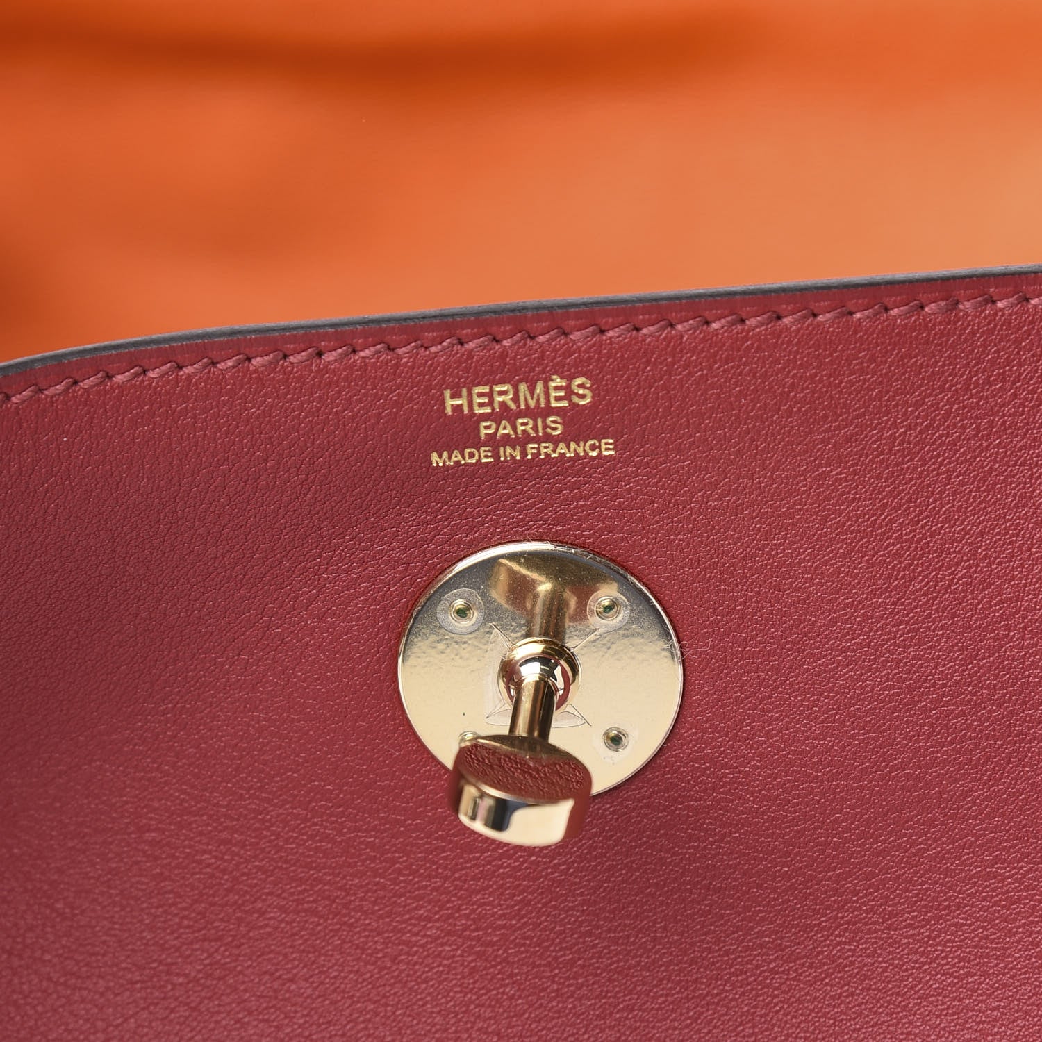 Hermes Swift Lindy 26 Rouge Grenat Orange 6 of 9