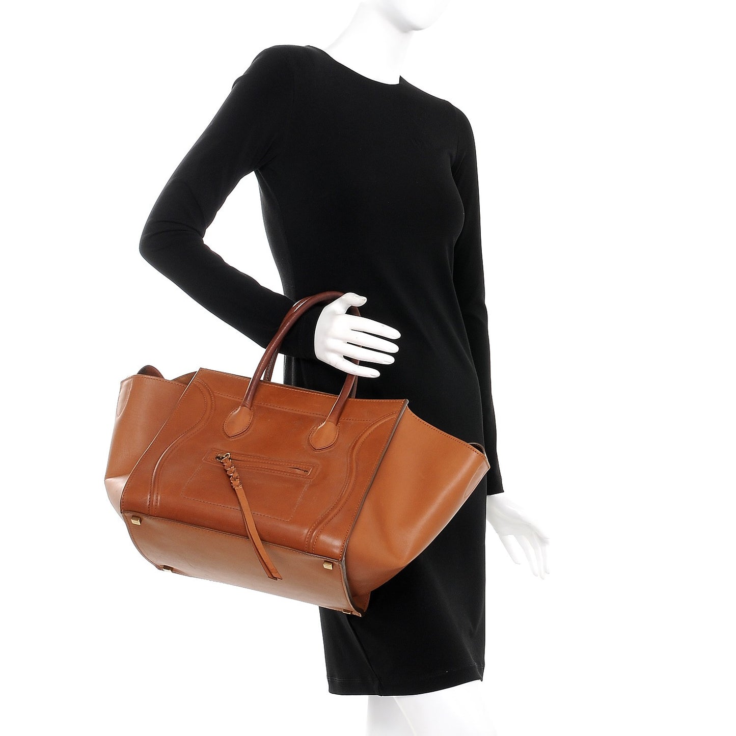 Natural Calfskin Medium Phantom Luggage Tan