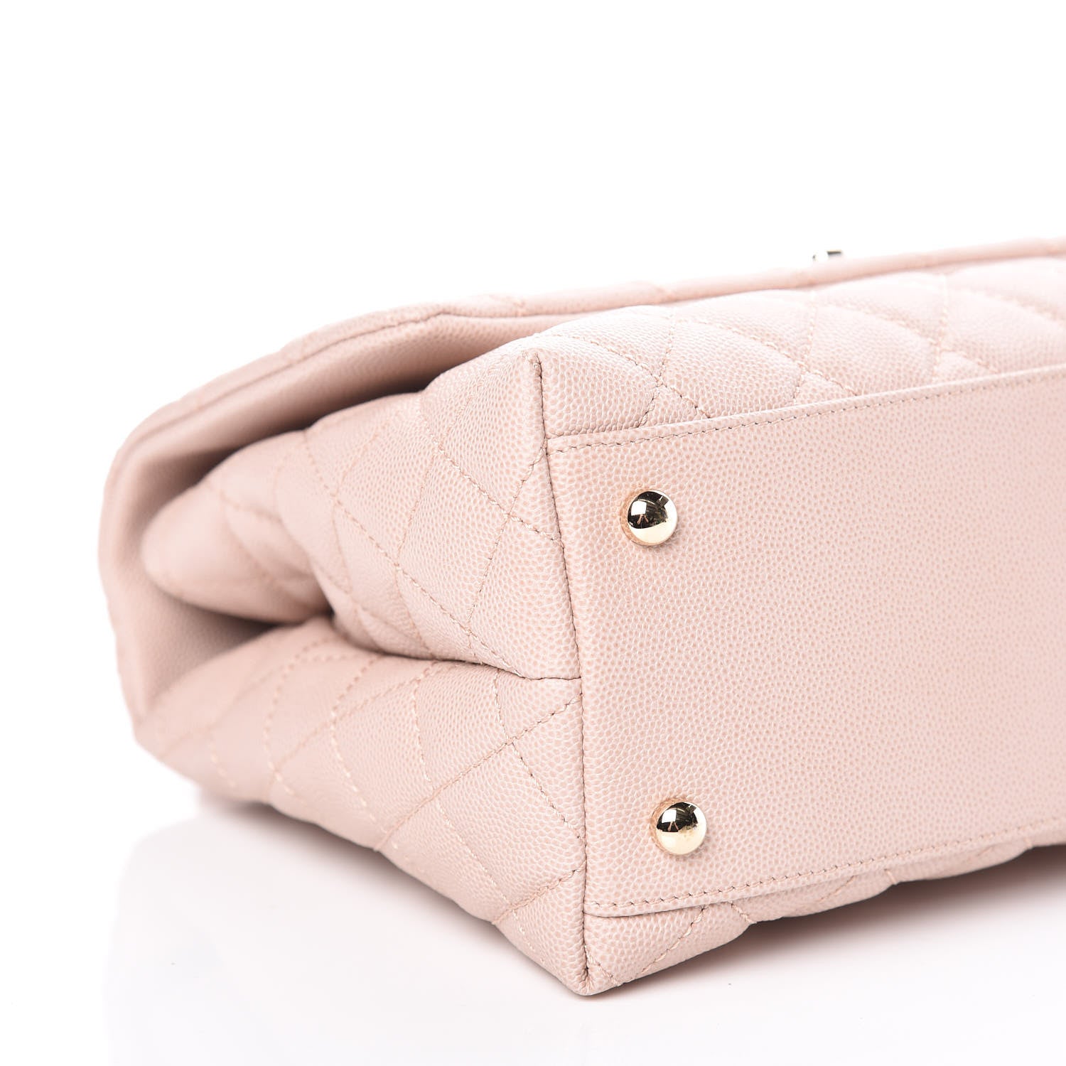Chanel Caviar Quilted Small Coco Handle Flap Light Beige 5 of 10