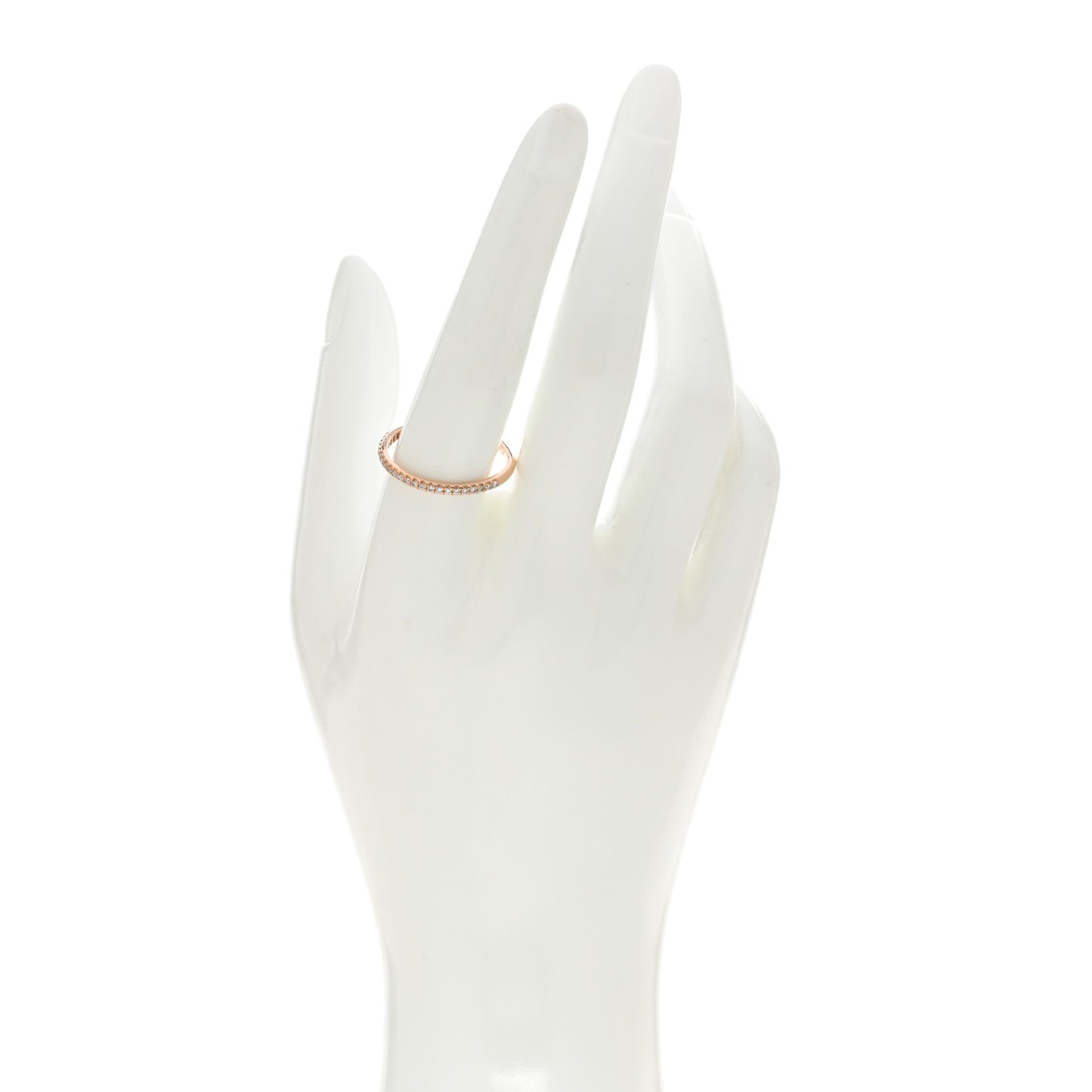18K Rose Gold Diamond .20ctw Soleste Half Eternity Band Ring 62 10