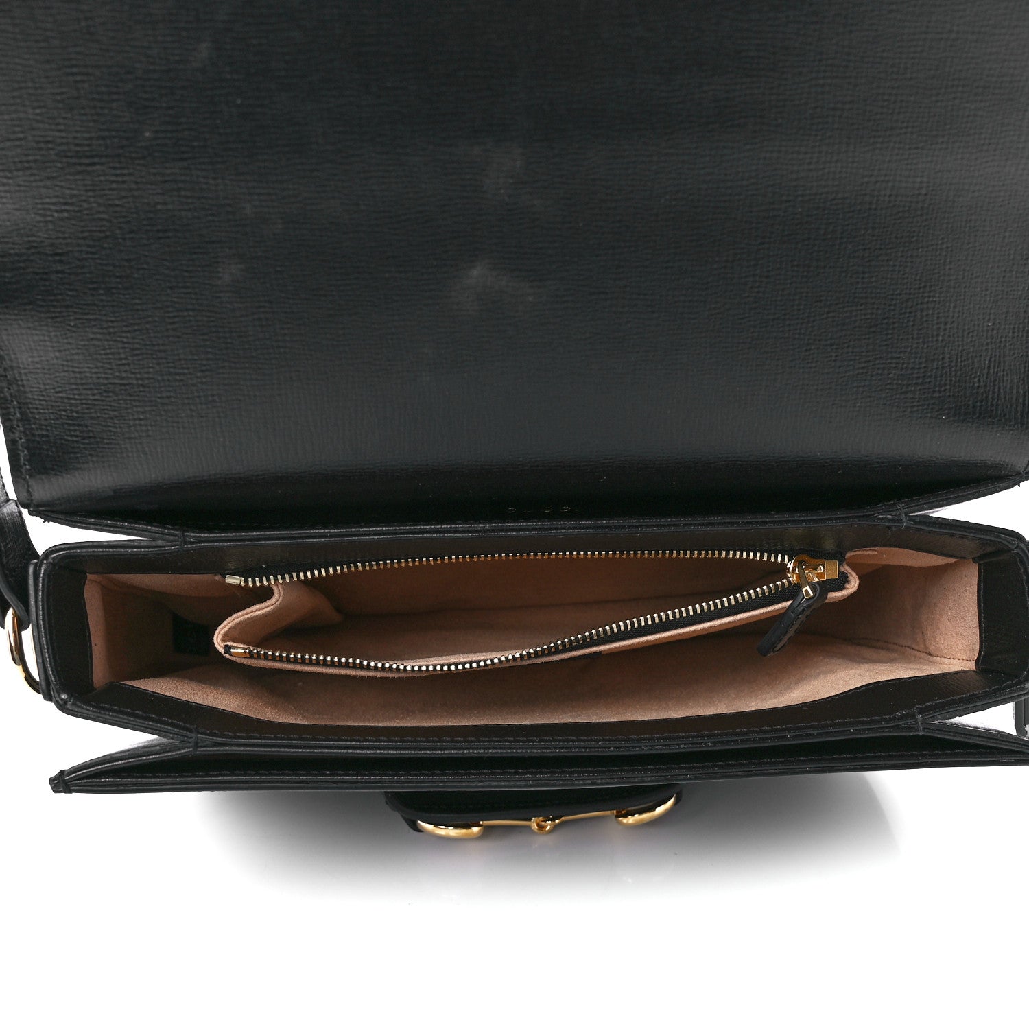 Gucci Azalea Calfskin Horsebit 1955 Shoulder Bag Black 5 of 11