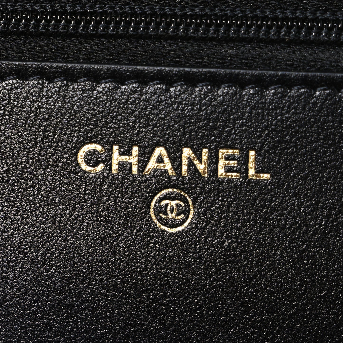 Lambskin Plexiglass Quilted Coco Love Wallet On Chain WOC Black