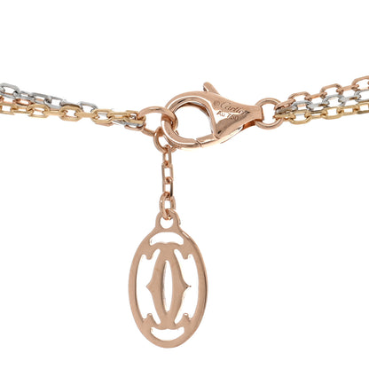 Cartier 18K Pink Yellow White Gold Three Chain Necklace 4 of 4