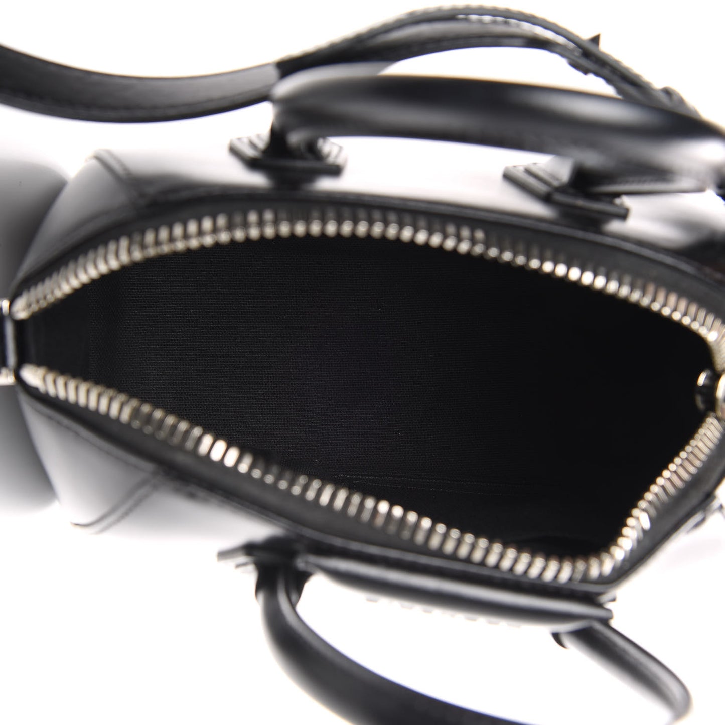 Shiny Lord Calfskin Mini Antigona Black