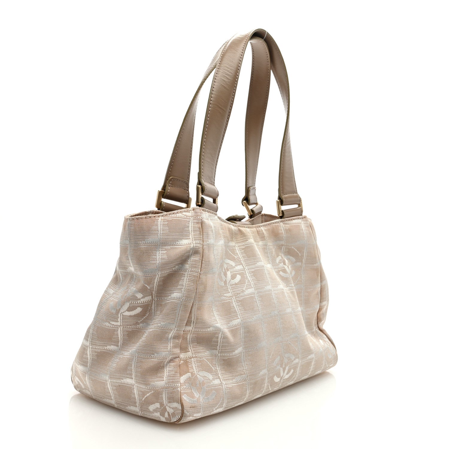 Chanel Nylon Travel Shoulder Bag Beige 3 of 9