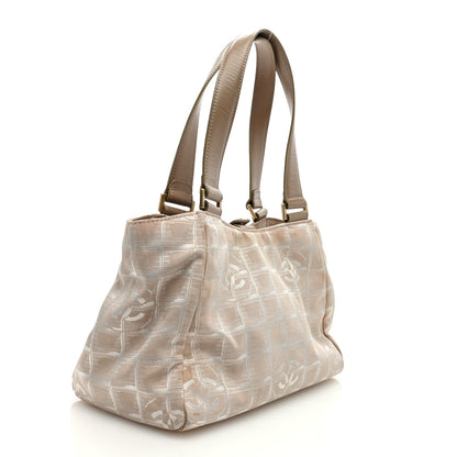 Chanel Nylon Travel Shoulder Bag Beige 3 of 9