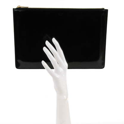 Celine Spazzolato Calfskin Clutch Black 2 of 8