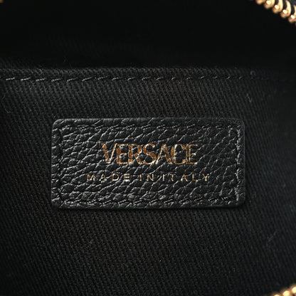 Versace Calfskin Mini La Medusa Chain Round Crossbody Bag Black 6 of 8