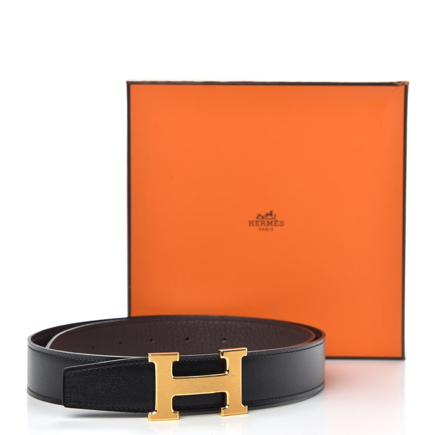 Box Togo H Belt 90 Black Chocolate