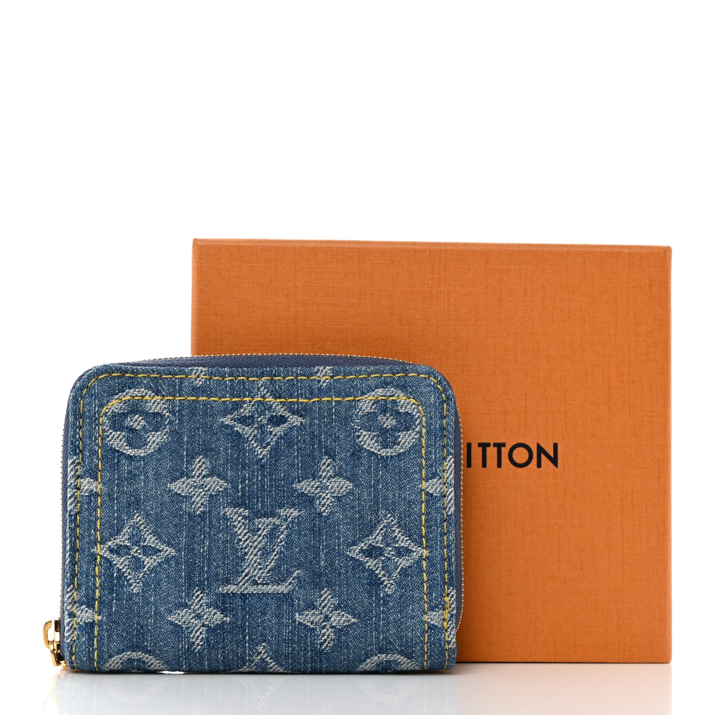 Denim Monogram Zippy Coin Purse Blue