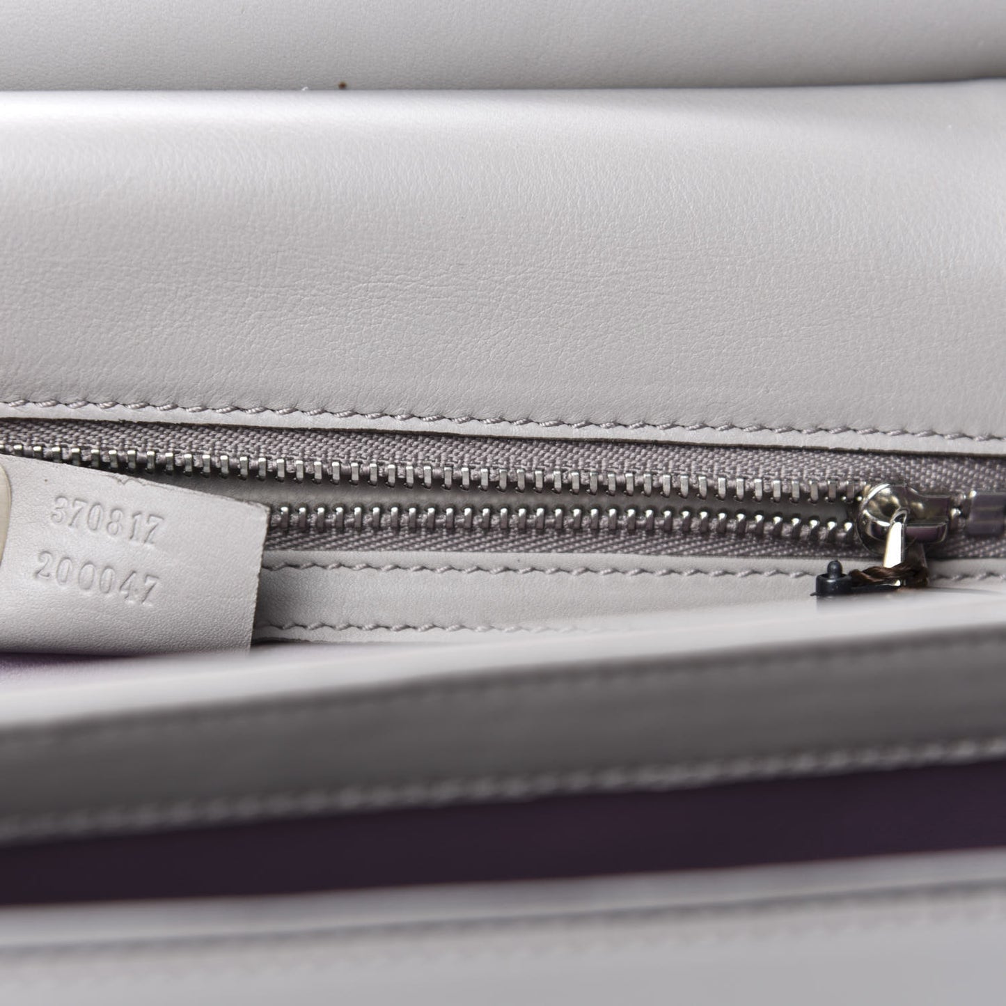 Calfskin Lady Bamboo Shoulder Bag Grey