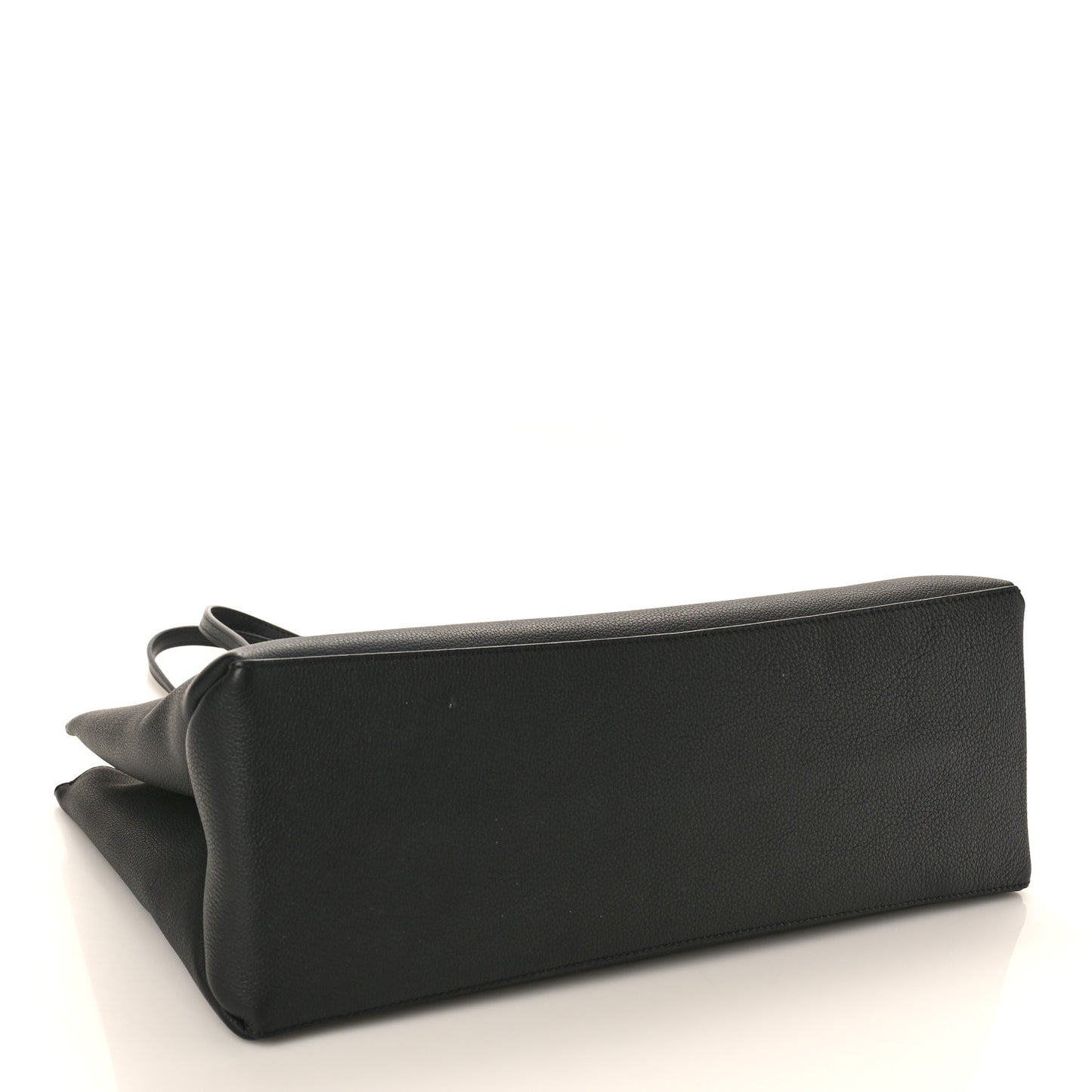Grained Calfskin Lockme Shopper Black