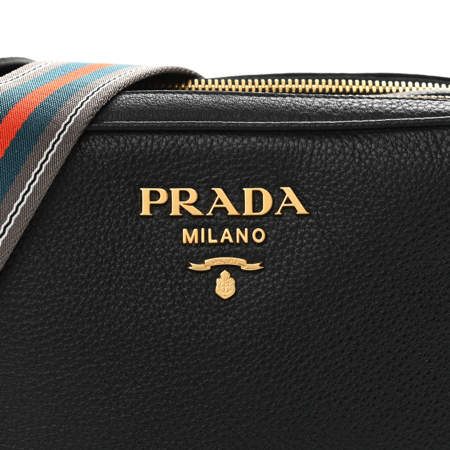 Prada Vitello Daino Medium Double Zip Shoulder Bag Black 11 of 13