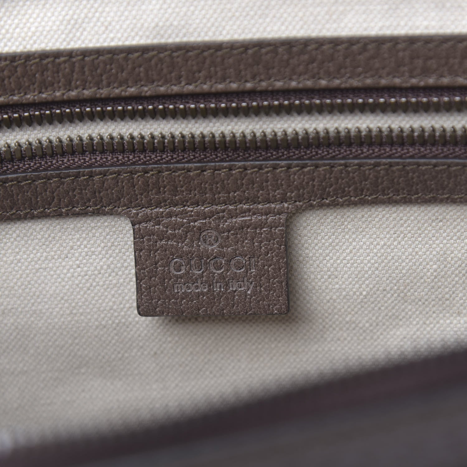 Gucci GG Supreme Monogram Textured Calfskin Web Ophidia Documents Holder Beige Ebony New Acero 6 of 10