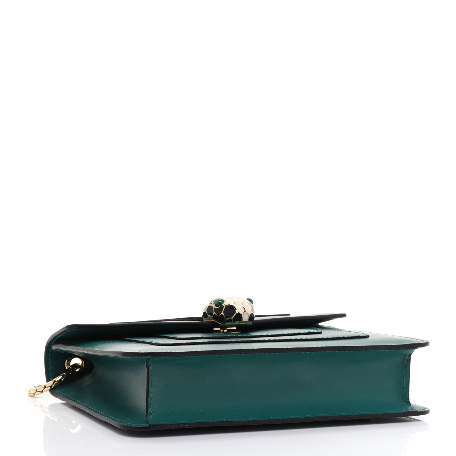 Bulgari Calfskin Small Serpenti Forever Snake Strap Crossbody Bag Emerald Green 4 of 10