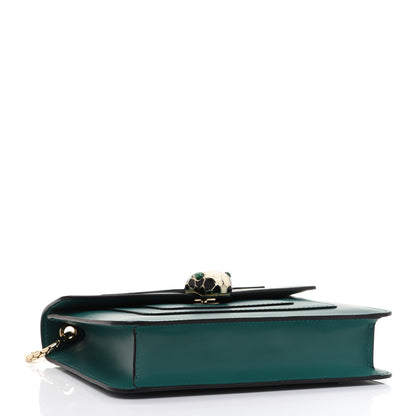 Bulgari Calfskin Small Serpenti Forever Snake Strap Crossbody Bag Emerald Green 4 of 10