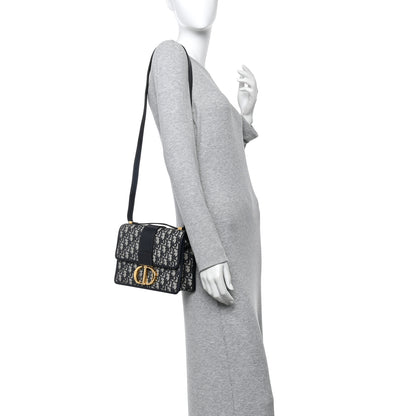 Christian Dior Oblique 30 Montaigne Flap Bag Blue 2 of 13