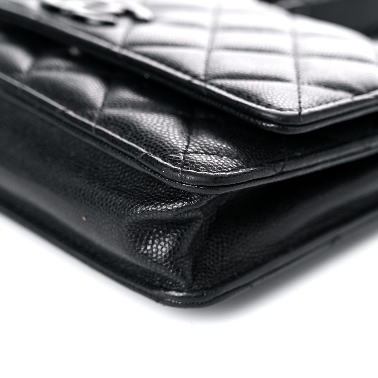 Caviar Quilted My Everything Wallet On Chain WOC Black