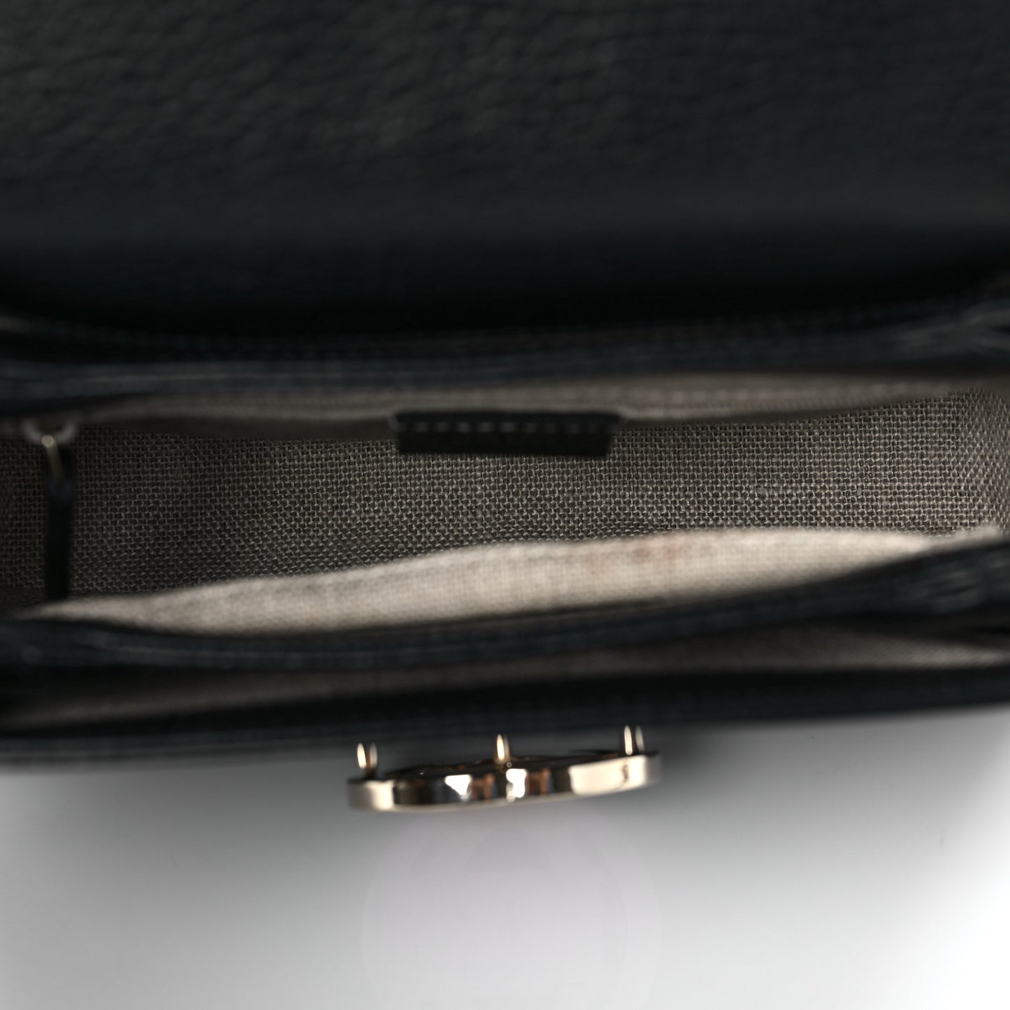 Dollar Calfskin Interlocking G Crossbody Bag Black