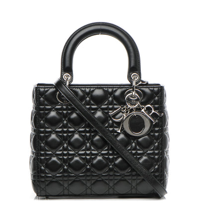 Christian Dior Lambskin Cannage Medium Lady Dior Black 1 of 8