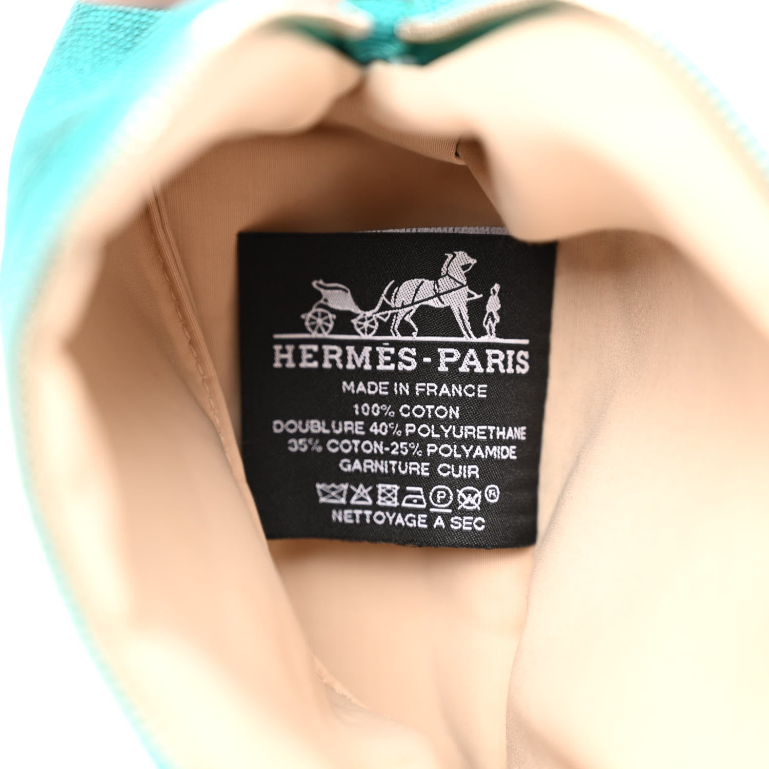 Hermes Cotton Canvas Mini Bolide Travel Cosmetic Pouch Vert Verone 6 of 11