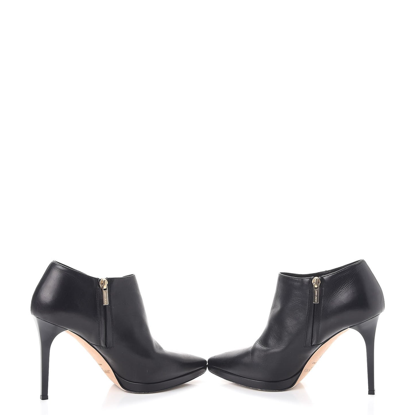Lambskin Lindsey 100 Pointed Toe Ankle Boots 40 Black