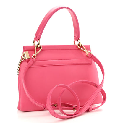 Chloe Lambskin Small Faye Top Handle Bag Hot Pink 3 of 13