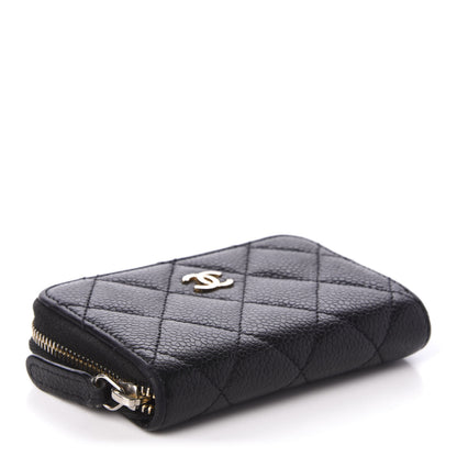 Chanel Caviar Quilted Zip Coin Purse Black 4 of 9