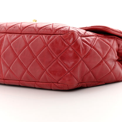 Chanel Glazed Calfskin Castle Rock Medium Flap Red 5 of 18