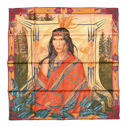 Hermes Silk Wako Ni Scarf 90 1 of 7