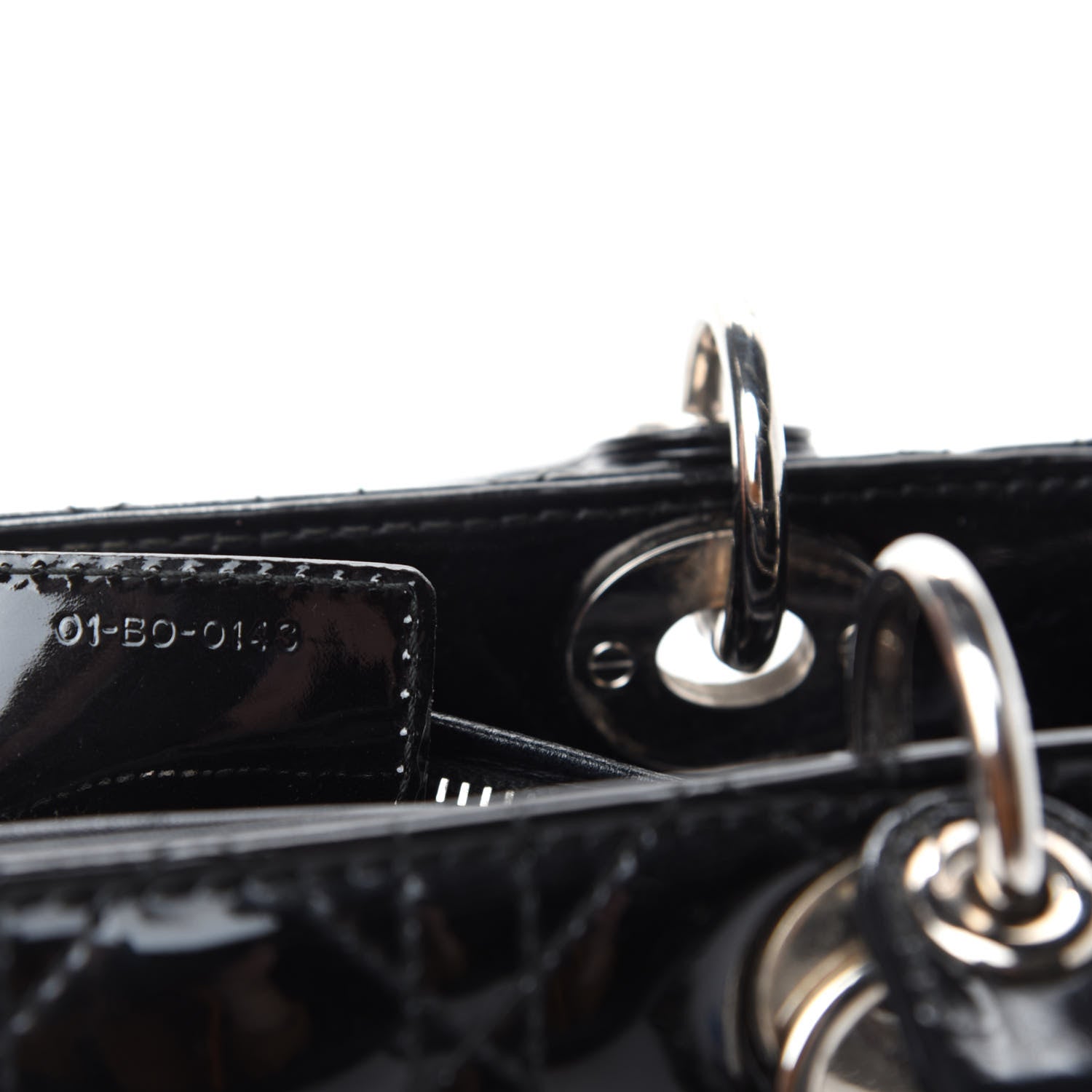 Christian Dior Patent Cannage Medium Lady Dior Black 9 of 10