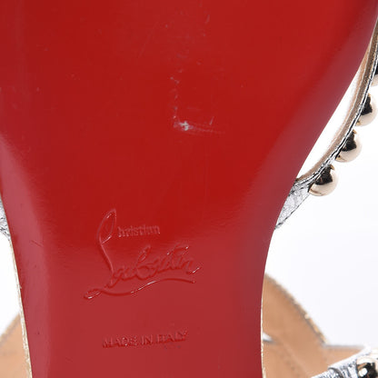 Christian Louboutin Specchio Vintage Galeria Flat Sandals 38.5 Platine Light Gold 9 of 9