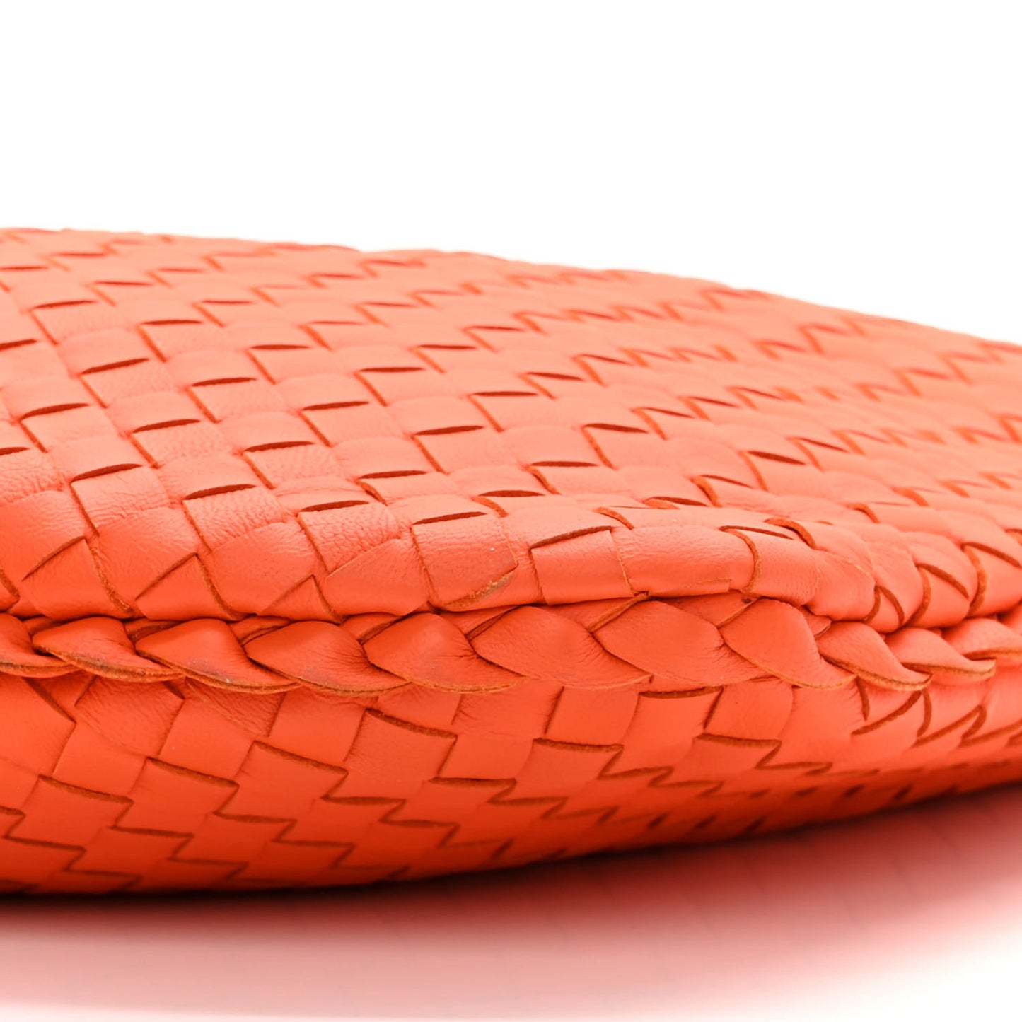 Nappa Intrecciato Medium Veneta Hobo Orange
