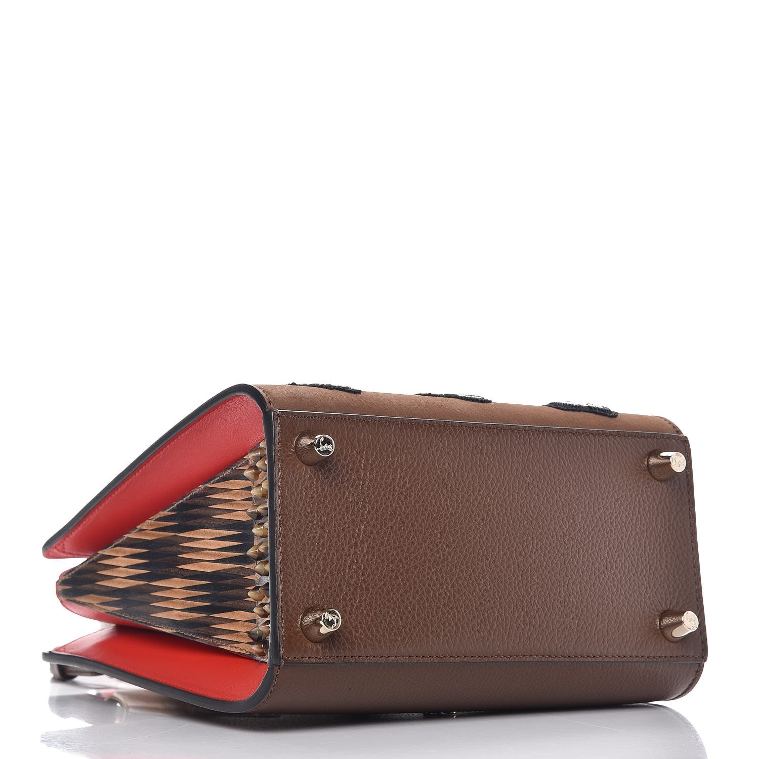 Christian Louboutin Nubuck Patch Small Eccusion Paloma Version Chatain 5 of 21