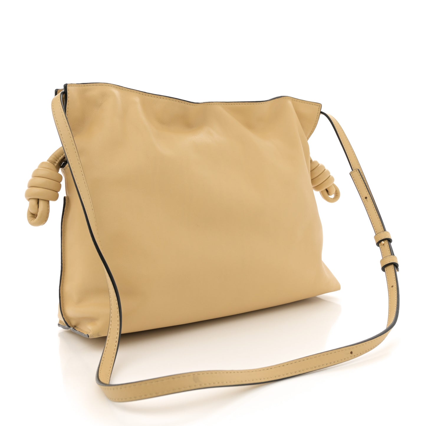 Nappa Flamenco Knot Clutch Dark Butter