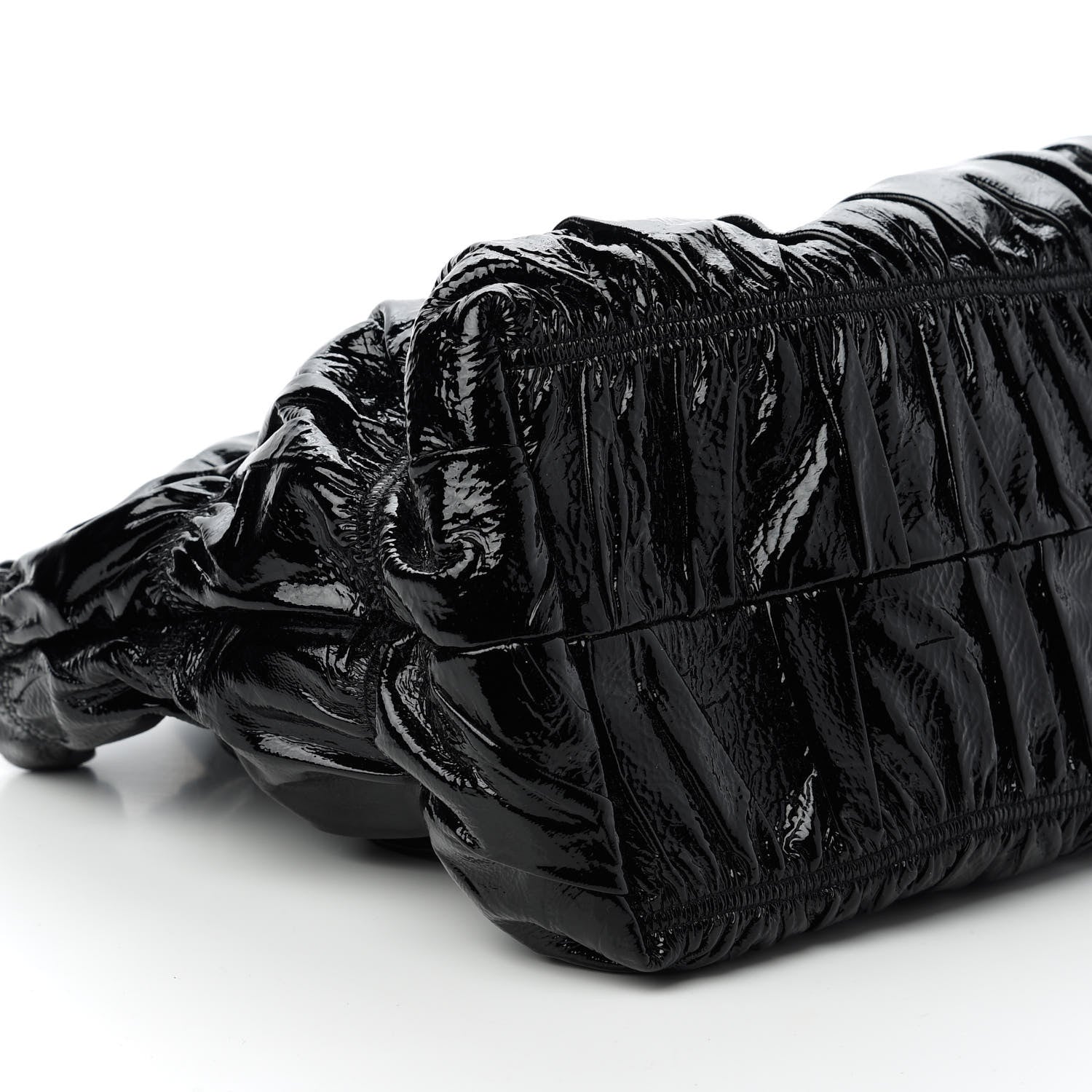 Prada Vernice Gaufre Tote Black 6 of 10