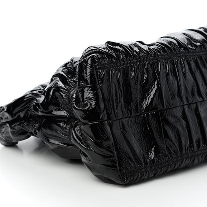 Prada Vernice Gaufre Tote Black 6 of 10