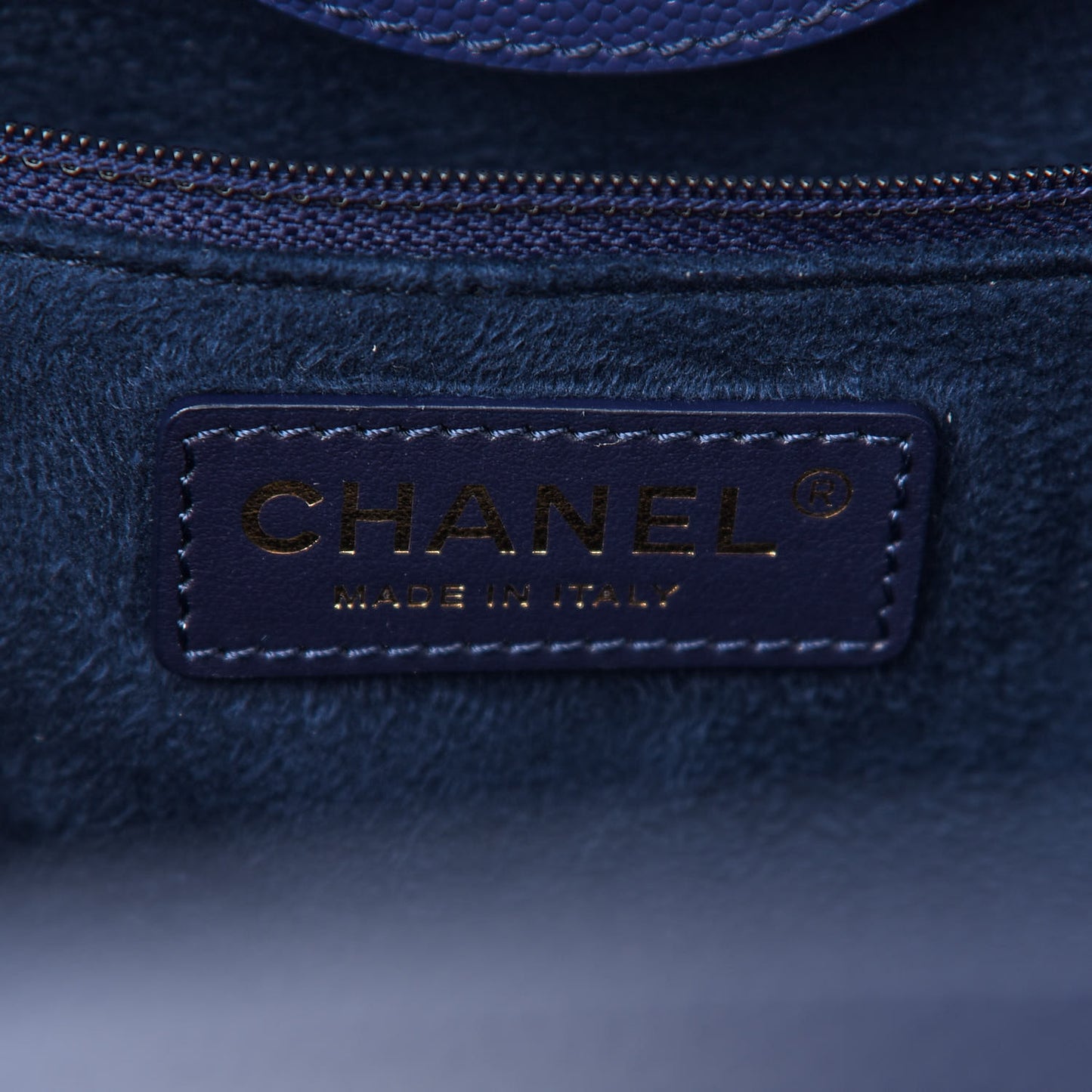 Caviar Small Studded Deauville Tote Navy