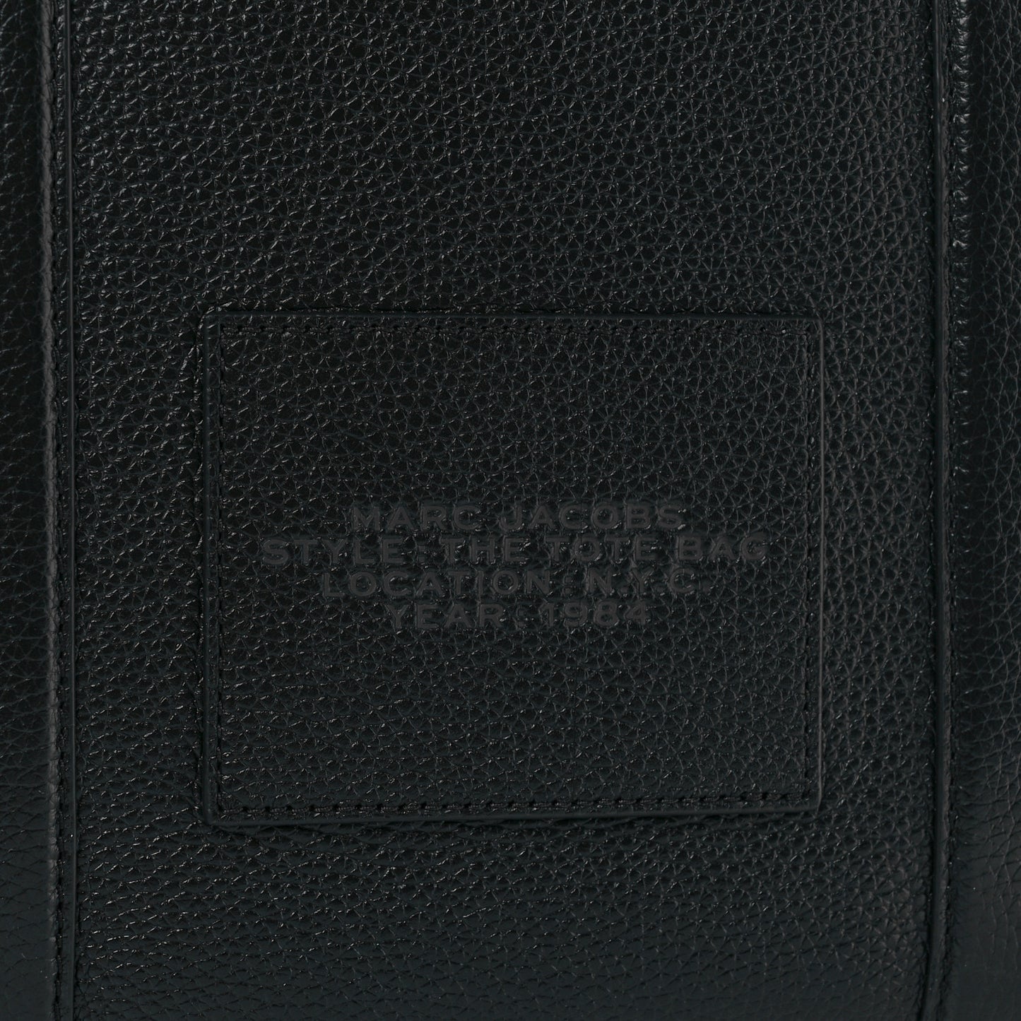 Grained Calfskin Large The Tote Bag Black
