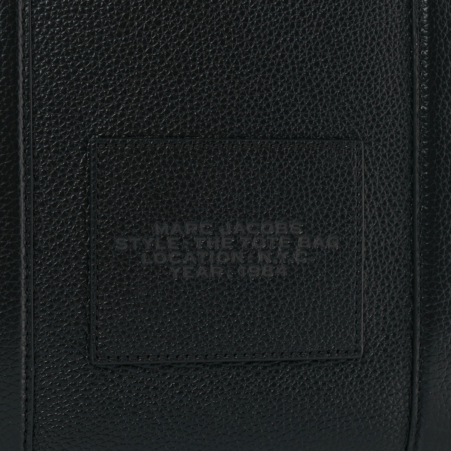 Marc Jacobs Grained Calfskin Large The Tote Bag Black 9 of 13