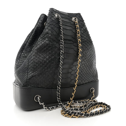 Chanel Snakeskin Small Gabrielle Backpack Black 3 of 12