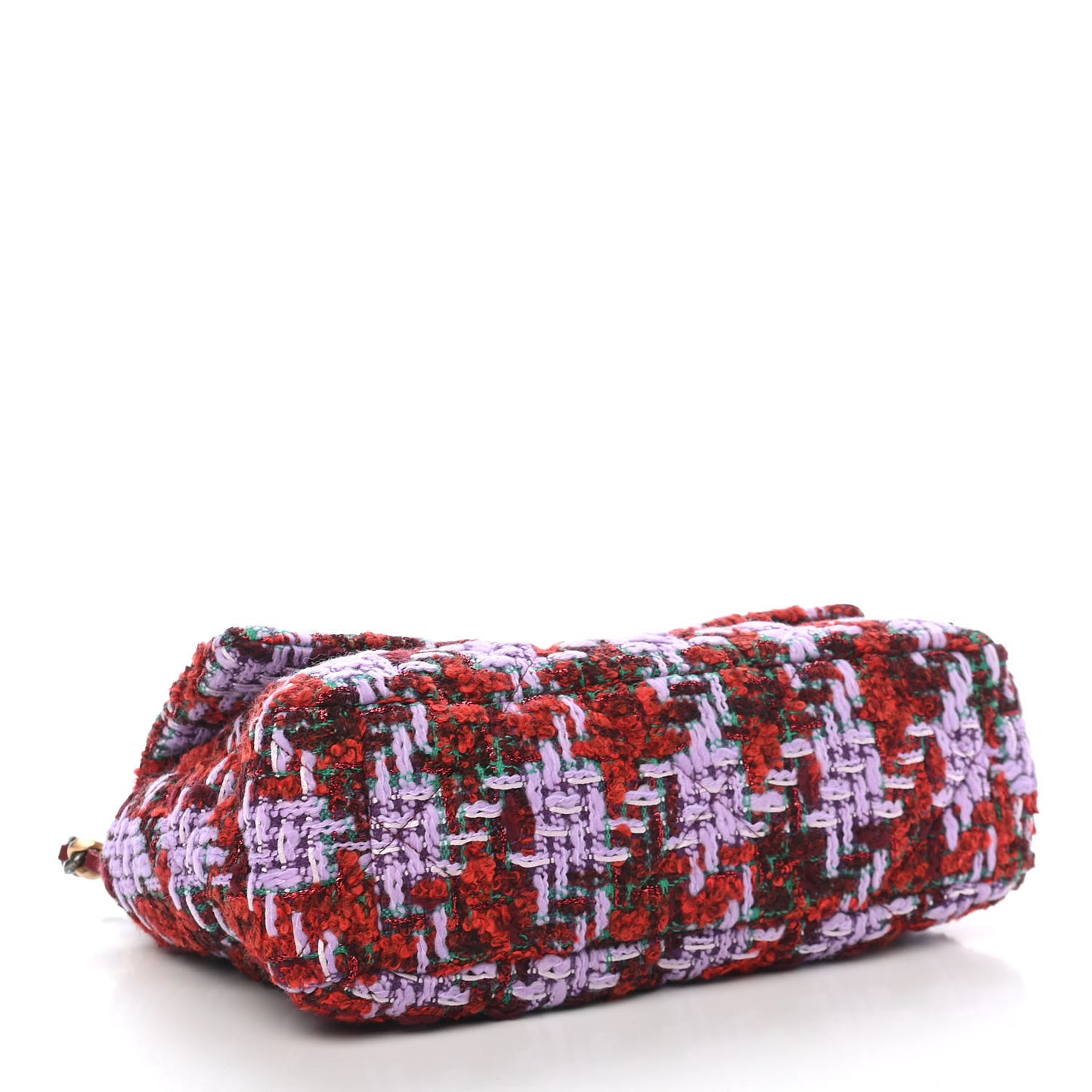 Tweed Quilted Large Chanel 19 Flap Red Purple Green