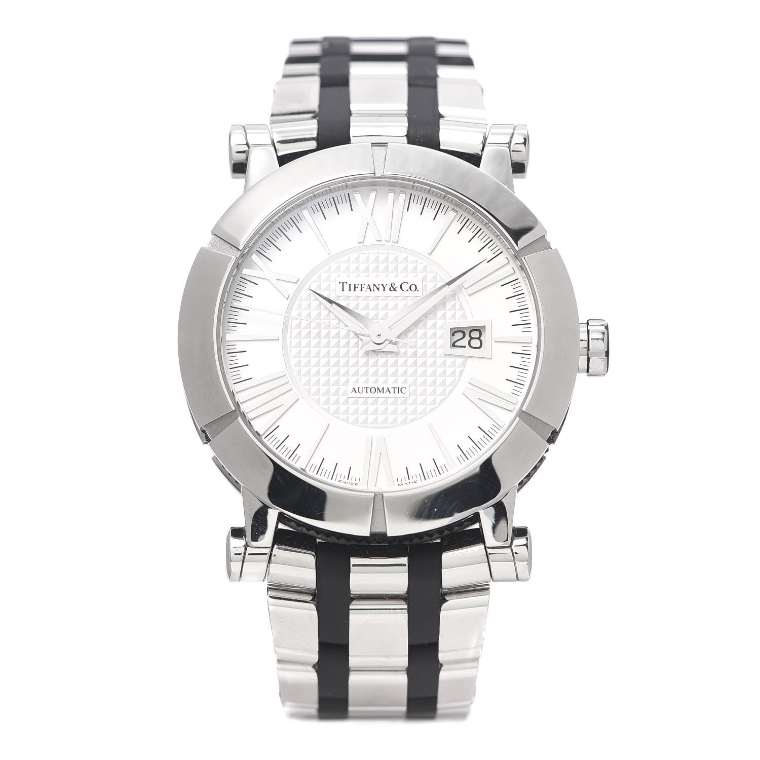 Tiffany Stainless Steel Rubber 42mm Atlas Automatic Watch 1 of 6
