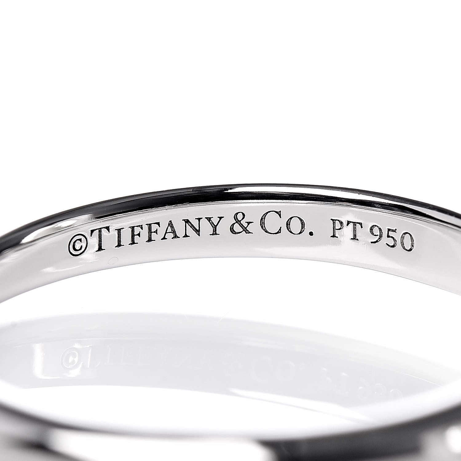 Tiffany Platinum Diamond .27ct Solitaire Engagement Ring 46 3.75 6 of 7