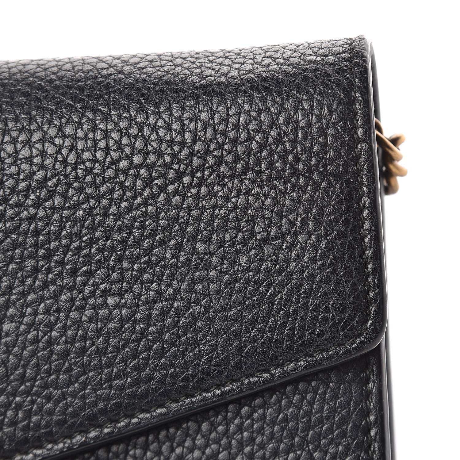 Gucci Calfskin GG Marmont Chain Wallet Black 11 of 16